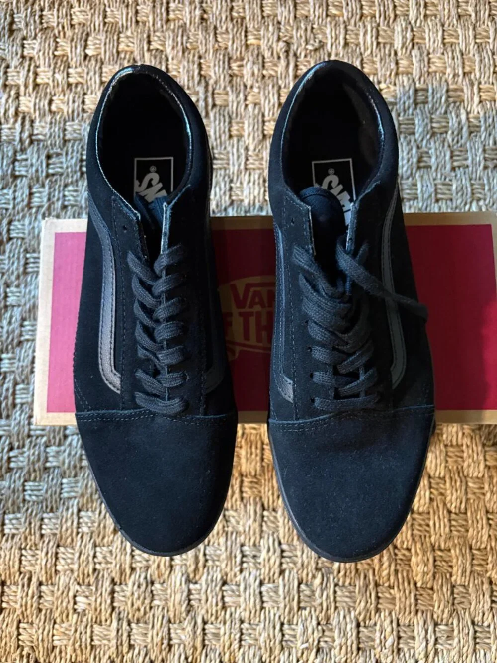 VANS Old Skool Low pro BLACK/BLACK suede sneakers [VN000D0EBKA]
